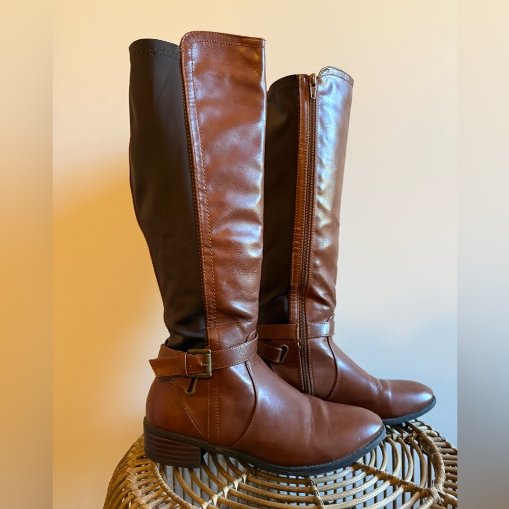 Brown & Black Tall Boots